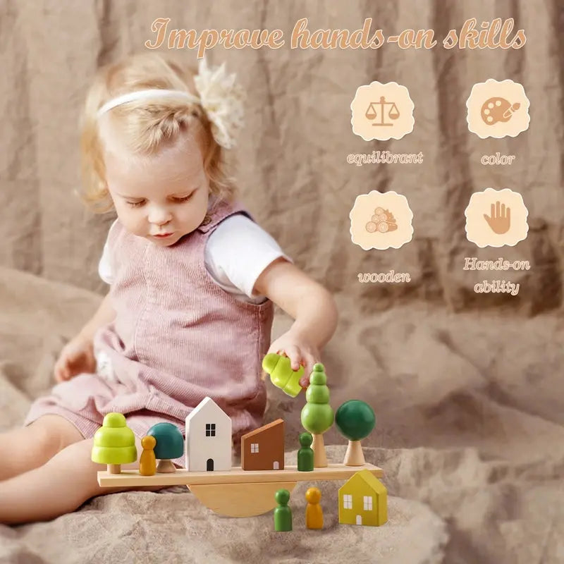 Montessori Wooden Baby Stacking Forest Set | Build, Explore & Learn AliExpress